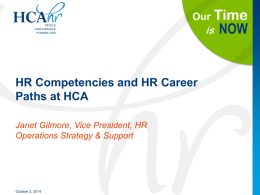 HR Competencies and Career Paths