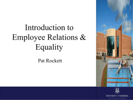 Employee Relations & Equality Team