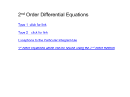 2nd Order Differential Eqns