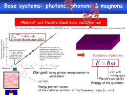 Photons and Planck`s black body radiation law