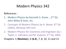 Modern Physics 342