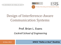 Design of Interference-Aware Communication Systems