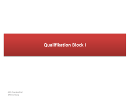 Qualifikation Block I
