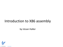 Introduction to X86 assembly