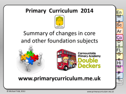 Curriculum Changes Presentation - Carmountside Primary Academy