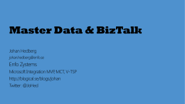 Master Data BizTalk - Biztalkusergroup.se