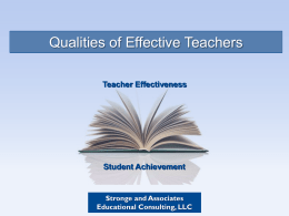 1-Qualities of Effective Teachers