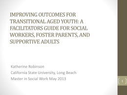 Improving Outcomes for Transitional Aged Youth