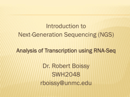 Analysis of Transcription using RNA-Seq