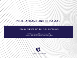 ph.d.-afhandlinger på AAU
