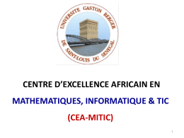 Recommandation d`une stratégie - Association of African Universities