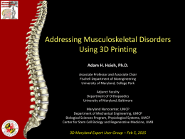 Addressing Musculoskeletal Disorders Using 3D Printing