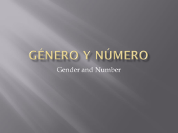 Género y Número