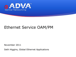 Ethernet Fault & Performance Management CFM/Y.1731