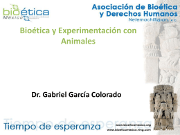 Bio&eacute;tica y Experimentaci&oacute;n con Animales