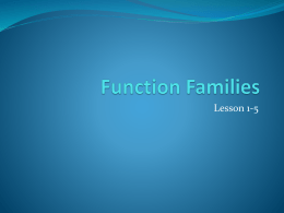 1-5 Function Families