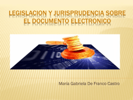legislacion y jurisprudencia sobre el documento electronico