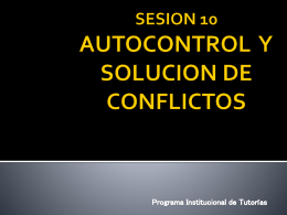 Autocontrol y Solución de Conflictos