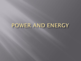 POWER AND ENERGY