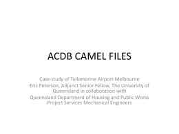 ACDB CAMEL FILES - University of Queensland