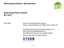 Präsentation Swiss Energy Podium Disentis, Heinz Böhler