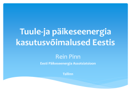 Eesti Päikeseenergia Assotsiatsioon Tallinn