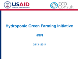 Hydroponics and high-value agricultural production, Mr