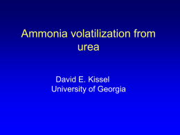 Ammonia Volatilization from Urea