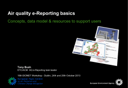 Air quality e-Reporting basics: Concepts, data model