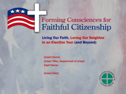 PowerPoint Presentation on Faithful Citizenship