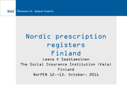 Nordic prescription registers Country xx