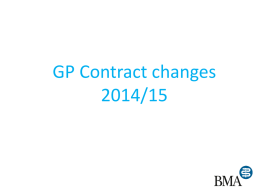 GP Contract changes 2014/15
