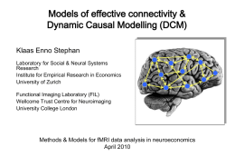 Models of effective connectivity & Dynamic Causal Modelling (DCM)