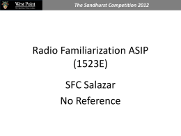 Radio Familiarization ASIP (1523E)