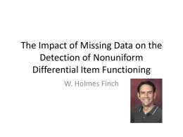 The Impact of Missing Data on the Detection of Nonuniform