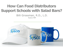 Food Distributor Support for Salad Bars