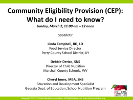 Community Eligibility Provision: What Do I Need to Know? (REPEAT)