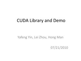 7-20-2010-CUDA lib summary