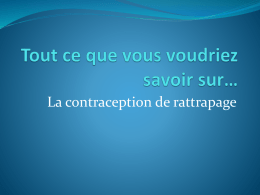 Diapositive 1 - Contraception Proche de Vous