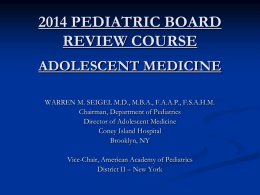 Secondary Amenorrhea - American Academy of Pediatrics