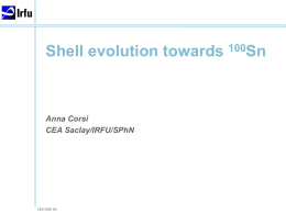 Shell Evolution towards 100Sn