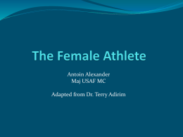 The Female Athlete