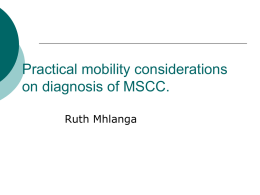 MSCC and Physiotherapy