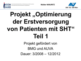 Erstversorung von Patientinnen und Patienten mit SHT
