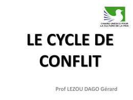 LE CYCLE DE CONFLIT