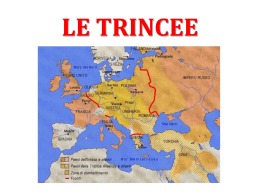 Le Trincee-Prima Guerra Mondiale