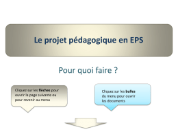 Le projet pédagogique EPS - Académie de Nancy-Metz