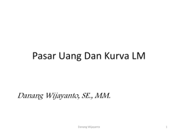 3. Pasar Uang Dan Kurva LM.
