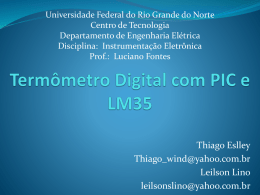 Termômetro Digital com PIC e LM35 - DEE