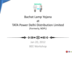 Bachat Lamp Yojana at TATA Power Delhi Distribution Limited